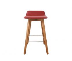 Изображение продукта KFF Maverick барный стул с низкой спинкой с мягкой обивкой из кожи H.65