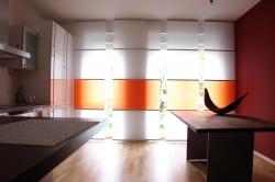 Wood & Washi Panel Shades white/orange - 1