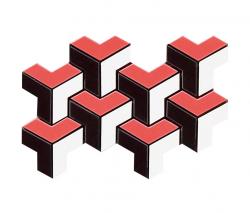 Apavisa Spectrum red pulido mosaico tetris - 2