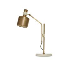 Изображение продукта Bert Frank Riddle настольный светильник Single White & Brass