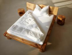 Walser Möbel Oak timber beam bed - 1