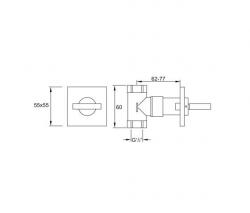 Steinberg 160 4510 Concealed stop valve 1/2“ for hot water - 2