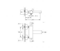 Steinberg 120 3100 Exposed thermostatic bath|shower mixer 1/2“ - 2