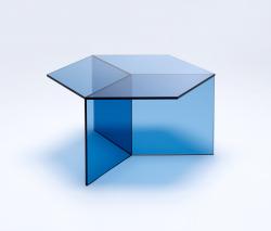 sebastian scherer Isom square blue стеклянный столик - 1