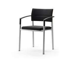 Wiesner-Hager aluform_3 stacking chair with beech arms - 1
