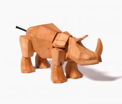 David Weeks Studio Simus the Wooden Rhinoceros - 2