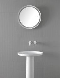 Inbani Design Bowl rounded aluminium-frame lighting mirror - 3