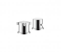 Axor Citterio E 2-hole rim mounted thermostatic bath mixer - 1