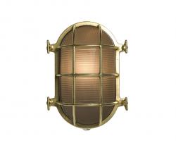 Davey Lighting Limited 7034 Oval Brass Bulkhead with Internal Fixing Points - 1