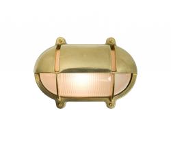 Изображение продукта Davey Lighting Limited 7435 Oval Brass Bulkhead with Eyelid Shield, Medium