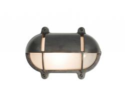 Davey Lighting Limited 7435 Oval Brass Bulkhead with Eyelid Shield, Medium - 1