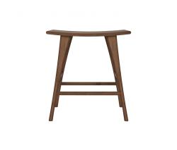 Ethnicraft Walnut Osso stool - 1
