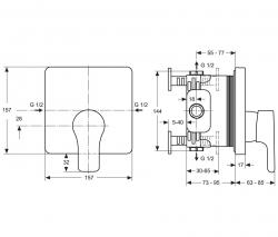 Ideal Standard Attitude термостатический смеситель для душа - 2