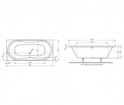 Ideal Standard Aqua Duo-Badewanne 180 x 80 cm - 2