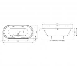 Ideal Standard Aqua Oval-Badewanne 180 x 80 cm - 2