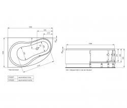 Ideal Standard Aqua Raumspar-Badewanne 150 x 100 cm asymmetrisch links - 2