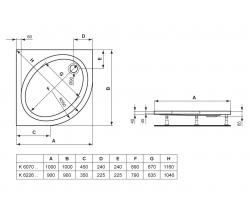 Ideal Standard Aqua Viertelkreis-Brausewanne 100 cm - 2