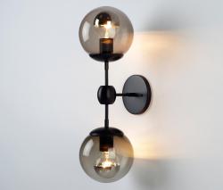 Roll & Hill Modo 2 globes настенный светильник черный/полу-прозрачный - 1