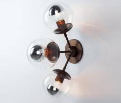 Изображение продукта Roll & Hill Modo sconce 3 globes bronze clear