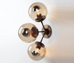 Изображение продукта Roll & Hill Modo sconce 3 globes bronze smoke