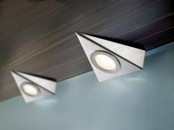 Hera UL 1-LED - Triangular LED Under-Cabinet Luminaire in Stainless Steel - 1