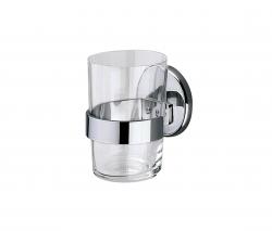 Изображение продукта Inda Hotellerie Wall-mounted tumbler holder with extra clear transparent glass tumbler
