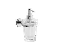 Изображение продукта Inda One Wall-mounted дозатор жидкого мыла with extra clear transparent glass container and chrome-plated brass pump