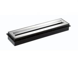 DALLMER Zentrix grating stainless steel matt, frame black - 1