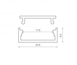 UNEX Aluminium Profiles 22.6 x 8.5 mm - 2