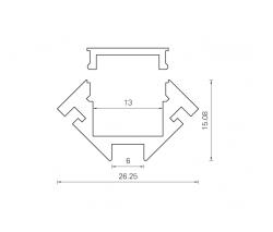 UNEX Aluminium Profiles 45° Corner profile - 2