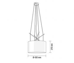 Подвесной светильник FLOS RAY S ES диффузор из металлачерный - 2