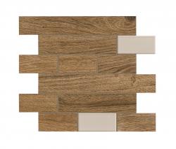 Lea Ceramiche Bio Timber | Oak Patinato Scuro mosaico wall - 2