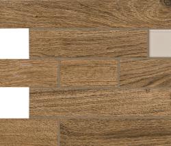 Lea Ceramiche Bio Timber | Oak Patinato Scuro mosaico wall - 1