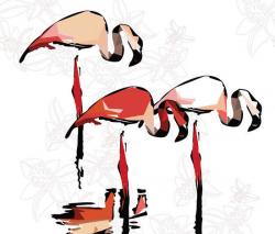 Изображение продукта WALL&DECO Flamingo Dada