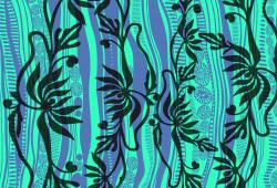 Изображение продукта wallunica Aqua Design | Seaweed over blue and aqua background