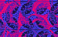 wallunica Colourful Design | Blue and pink layered design - 1