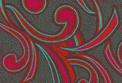 wallunica Dot Design | Red and cyan dot design - 1