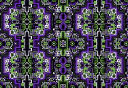 wallunica Felt Art | Intricate purple and green design - 1