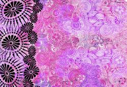 wallunica Felt Art | Pink and purple intricate design - 1