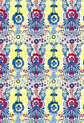 Изображение продукта wallunica Floral pattern | Blue red and yellow flowers repeating design