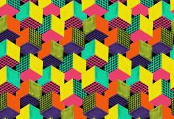 Изображение продукта wallunica Geometric Design | Colorful geometric cubes