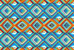 Изображение продукта wallunica Geometric Design | Colorful layered diamond pattern