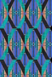 wallunica Geometric Design | Diamonds over repeating striped background - 1