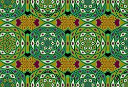 wallunica Geometric Design | Green geometric pattern - 1