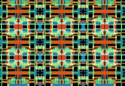 Изображение продукта wallunica Geometric Design | Orange and green geometric pattern