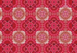 wallunica Geometric Design | Pink and red geometric pattern - 1