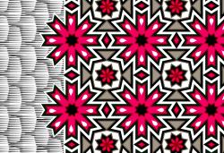 wallunica Geometric Design | Pink snowflake design - 1