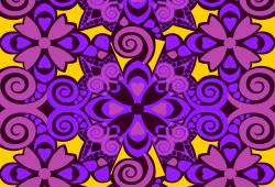 Изображение продукта wallunica Geometric Design | Purple and yellow geometric design