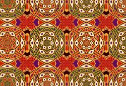 wallunica Geometric Design | Red and purple geometric design - 1