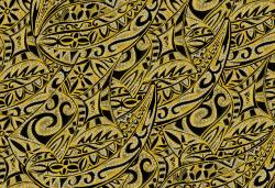 wallunica Geometric Design | Yellow and black geometric design - 1